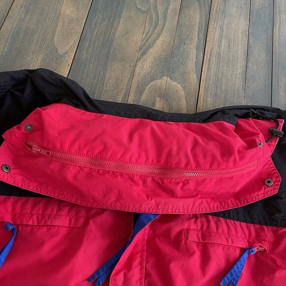 VINTAGE 90s Y2K Columbia Vamoose Ski Jacket Red Black Blue Men's Size Large (P8) - Picture 5 of 11